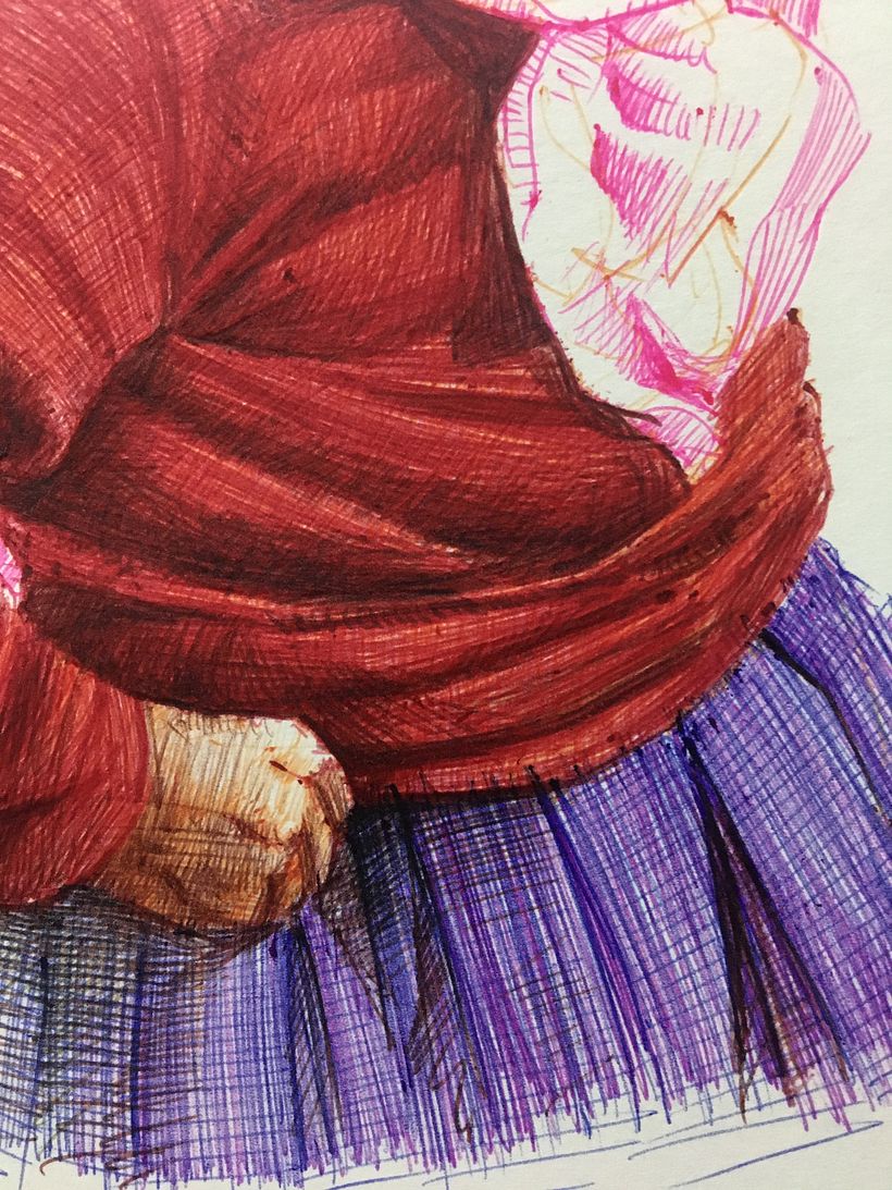 Dibujo de anciana campesina 7