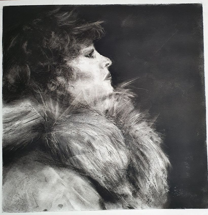 Mi Proyecto del curso: Retrato artístico al carboncillo: creando atmósferas 0