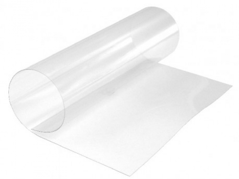 Acetate or polyester plastic sheet from a stationery shop.