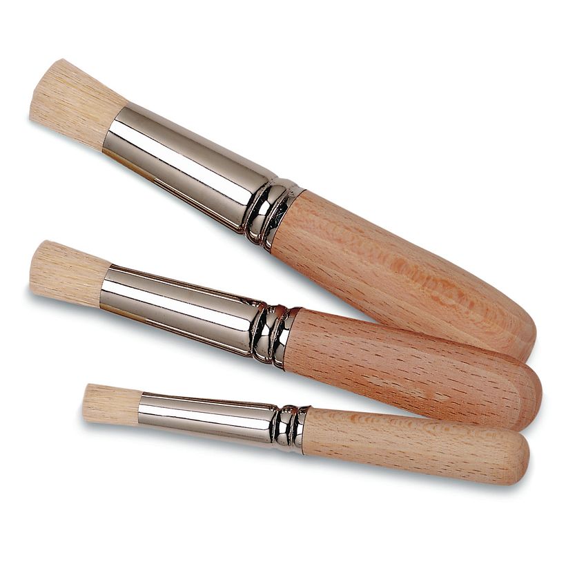 Stencil brushes.