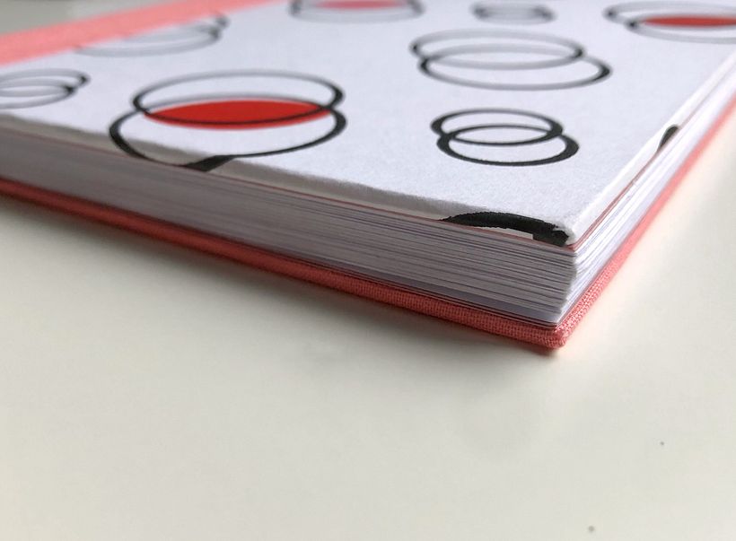 Screenprinted cover for Handbinded Notebook:  binded without stitches 0