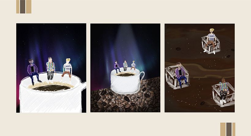 Bocetos previos de "Caffeine"