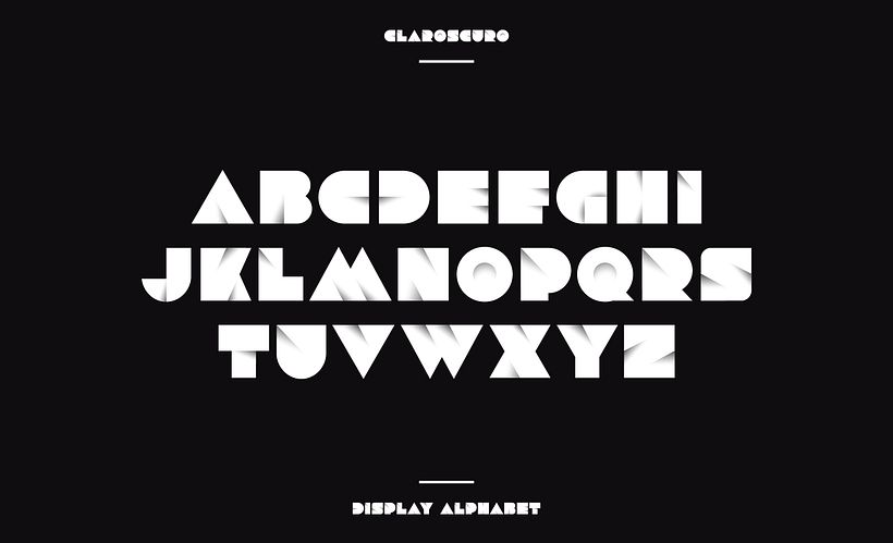 Claroscuro Display Alphabet - Diseño gráfico