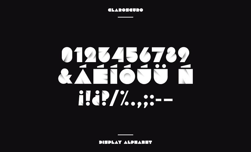 Claroscuro Display Alphabet - Diseño gráfico