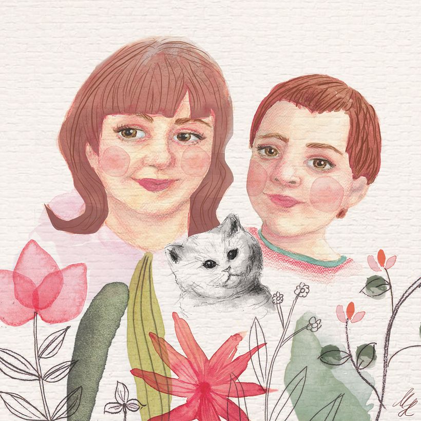 I painted a portrait of my beautiful babies