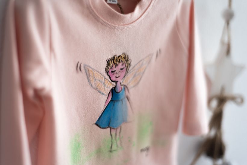reinademoncoeur, prendas de algodón pintadas a mano 1
