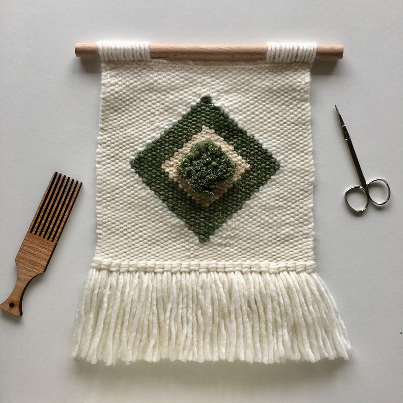 My first final project - with a smaller central pattern, and the middle part based on fringe