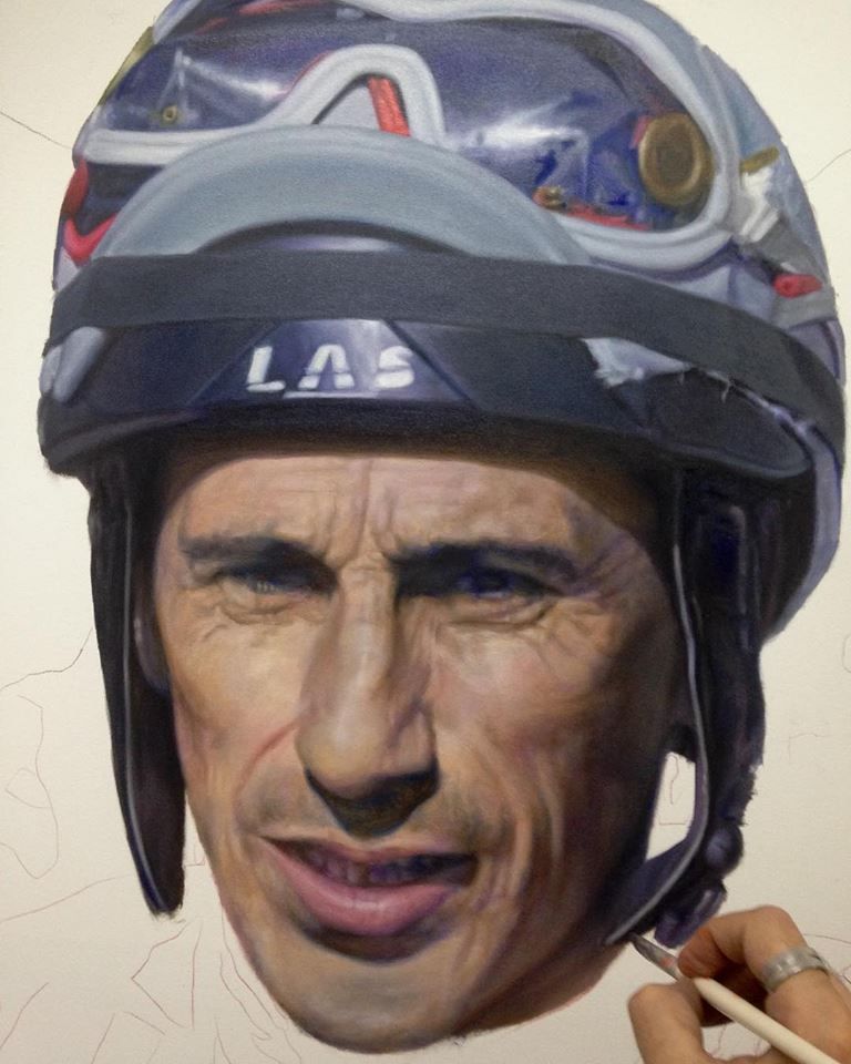 Oleo sobre Bastidor de el Jockey Chupino