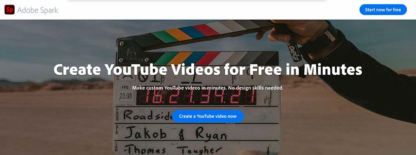 Adobe Spark is a very useful tool for YouTube content.