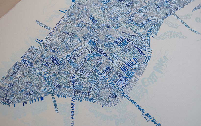 Manhatten, 5 Colour Screenprint on Somerset Satin 300gsm Paper, 100 cm x 50 cm 