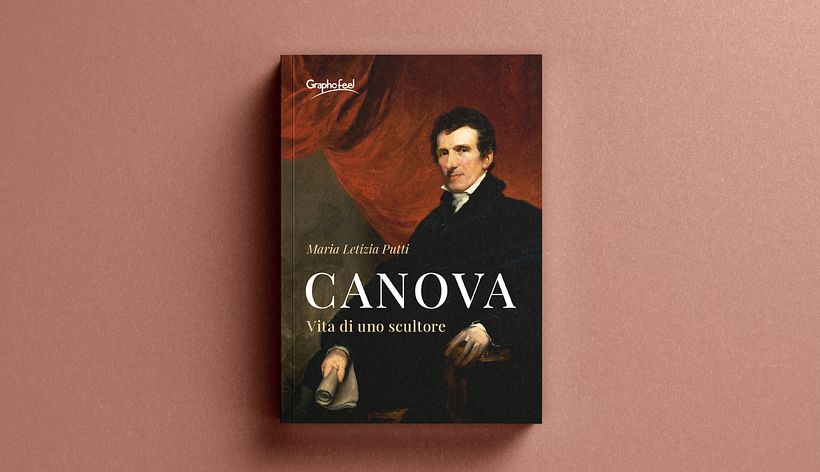 Editorial project for the book cover of "CANOVA - Vita di uno scrittore" by Maria Letizia Putti, published by Graphofeel