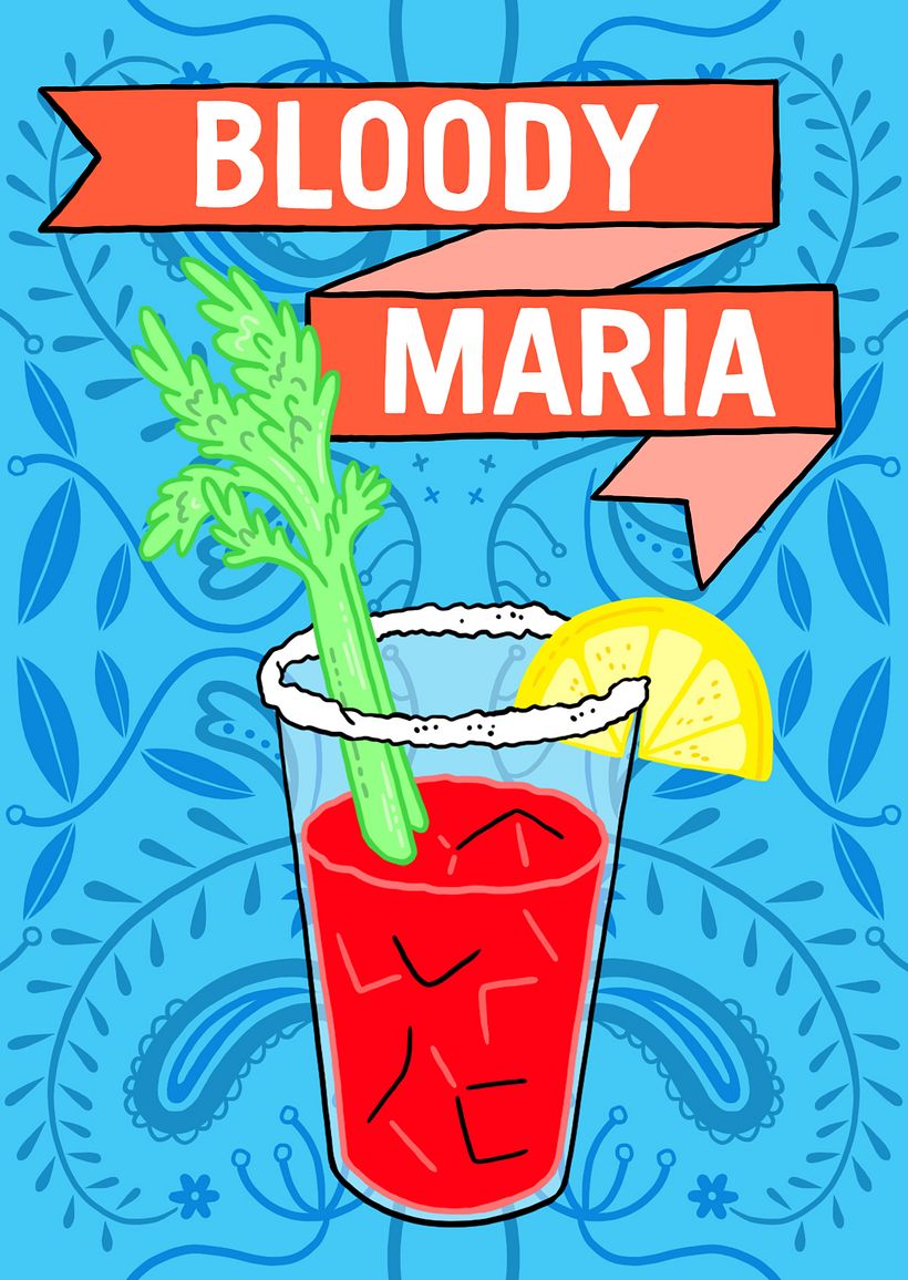 Images designed for Cuervo Tequila bingo game. 