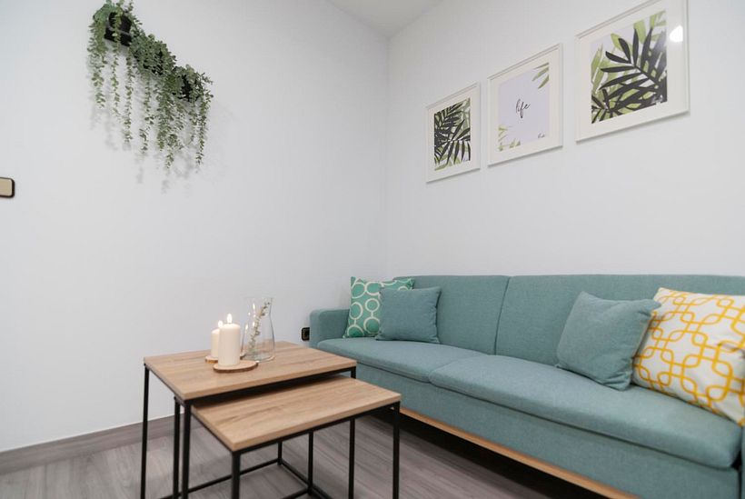 Decoración en un estudio para vender. @casaconvida_homestaging 0