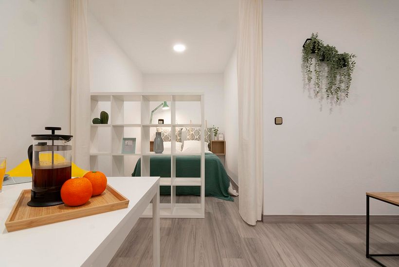 Decoración en un estudio para vender. @casaconvida_homestaging 2