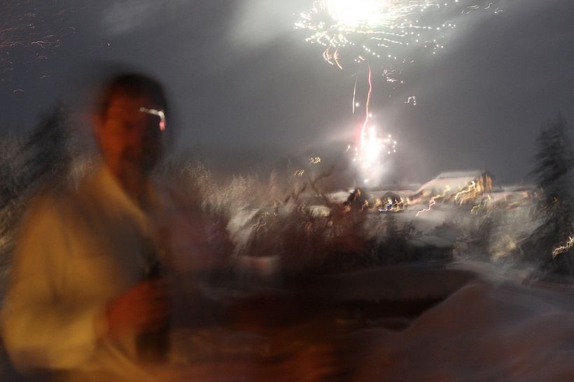 New Year's Eve with fireworks (I didn't manage to get a "frozen" image, but I liked this one!)
