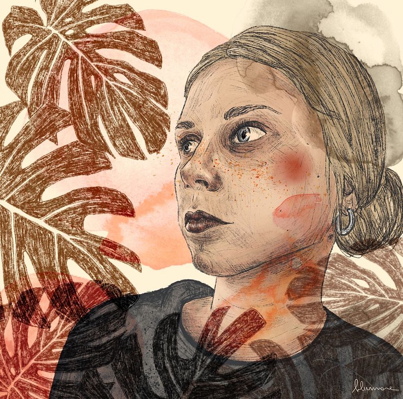 My project in Illustrated Portraits with Procreate course: "My Friend Laura" 0