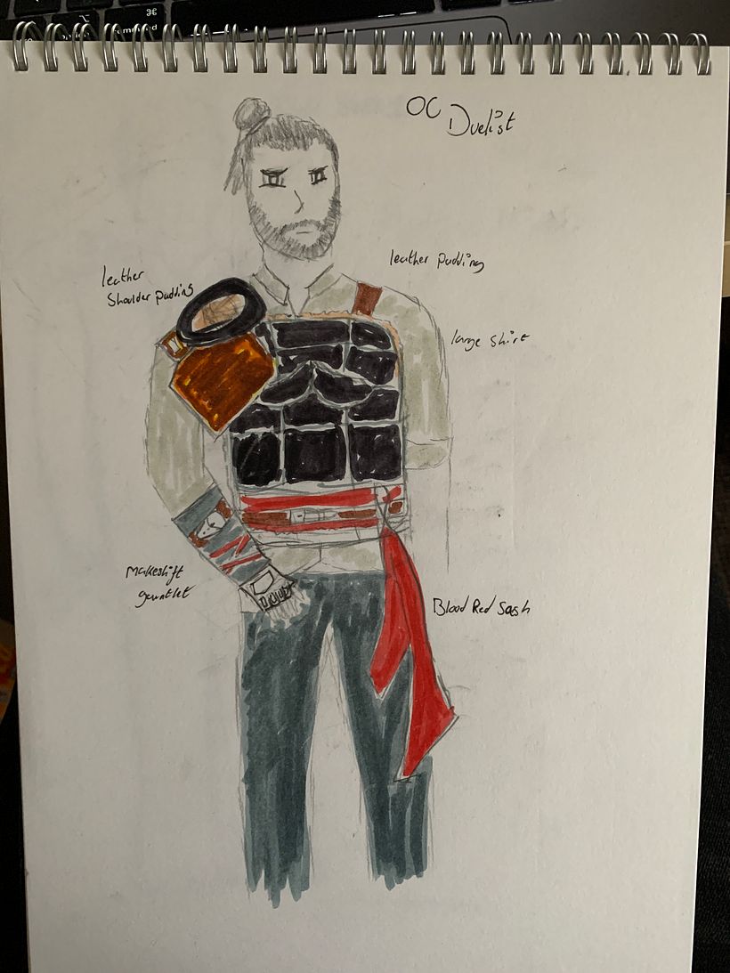 one of my first sketches of a new costume