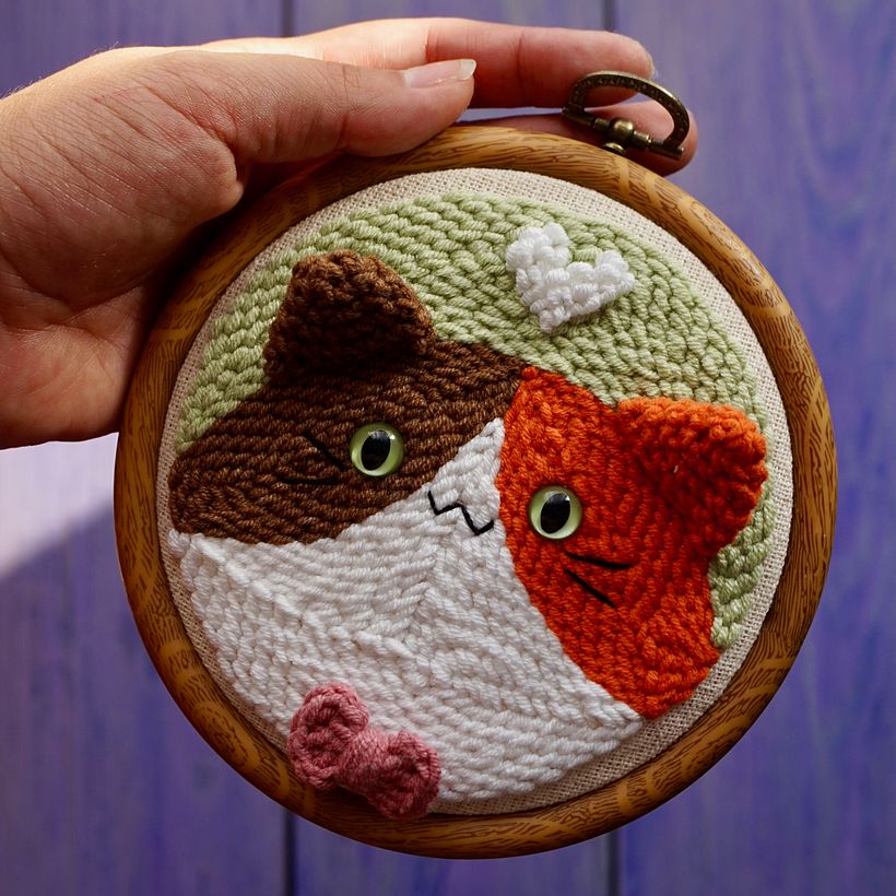 Gatito en bastidor 0