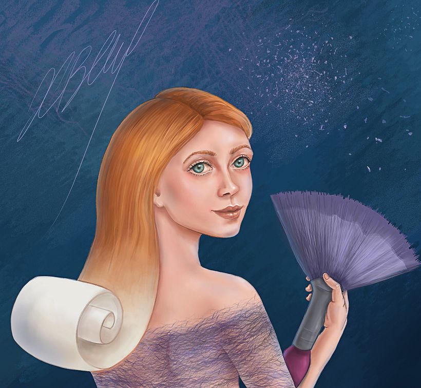 My project in Digital Fantasy Portraits with Photoshop course with topic "Drawing" 0