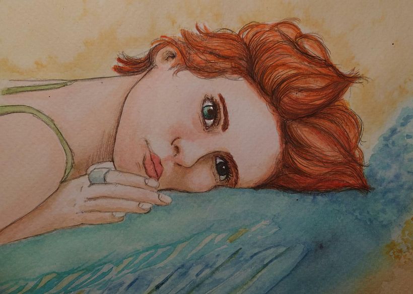 Mi Proyecto del curso: Retrato ilustrado en acuarela 0