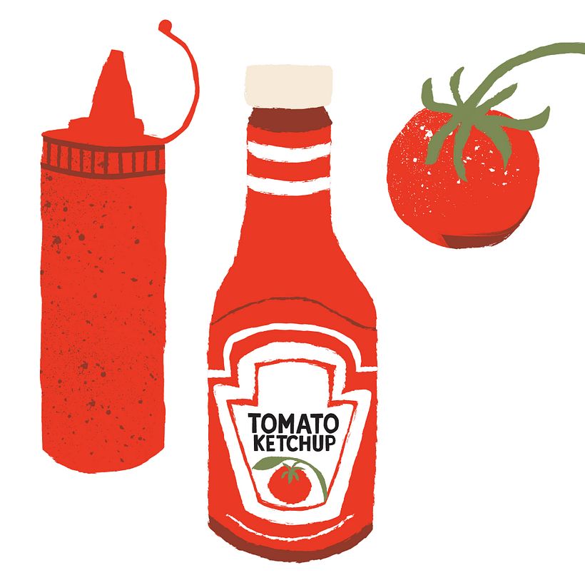 Serie de ilustraciones de alimentos de Melanie Chadwick.