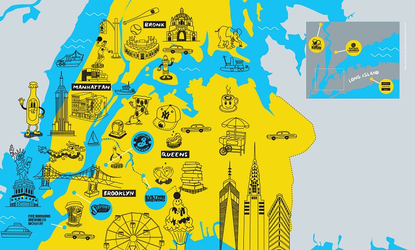 Mapa de Nueva York por Melanie Chadwick.