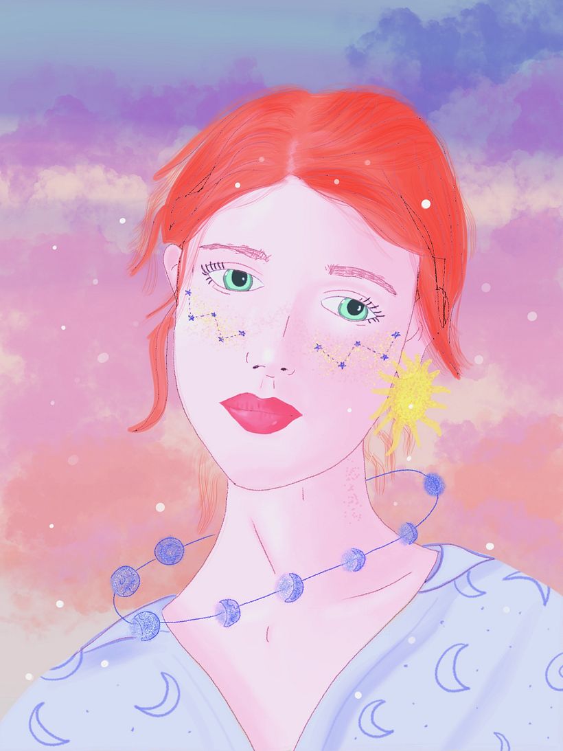 I had to do the portrait in Procreate because Photoshop was too much for my current laptop.