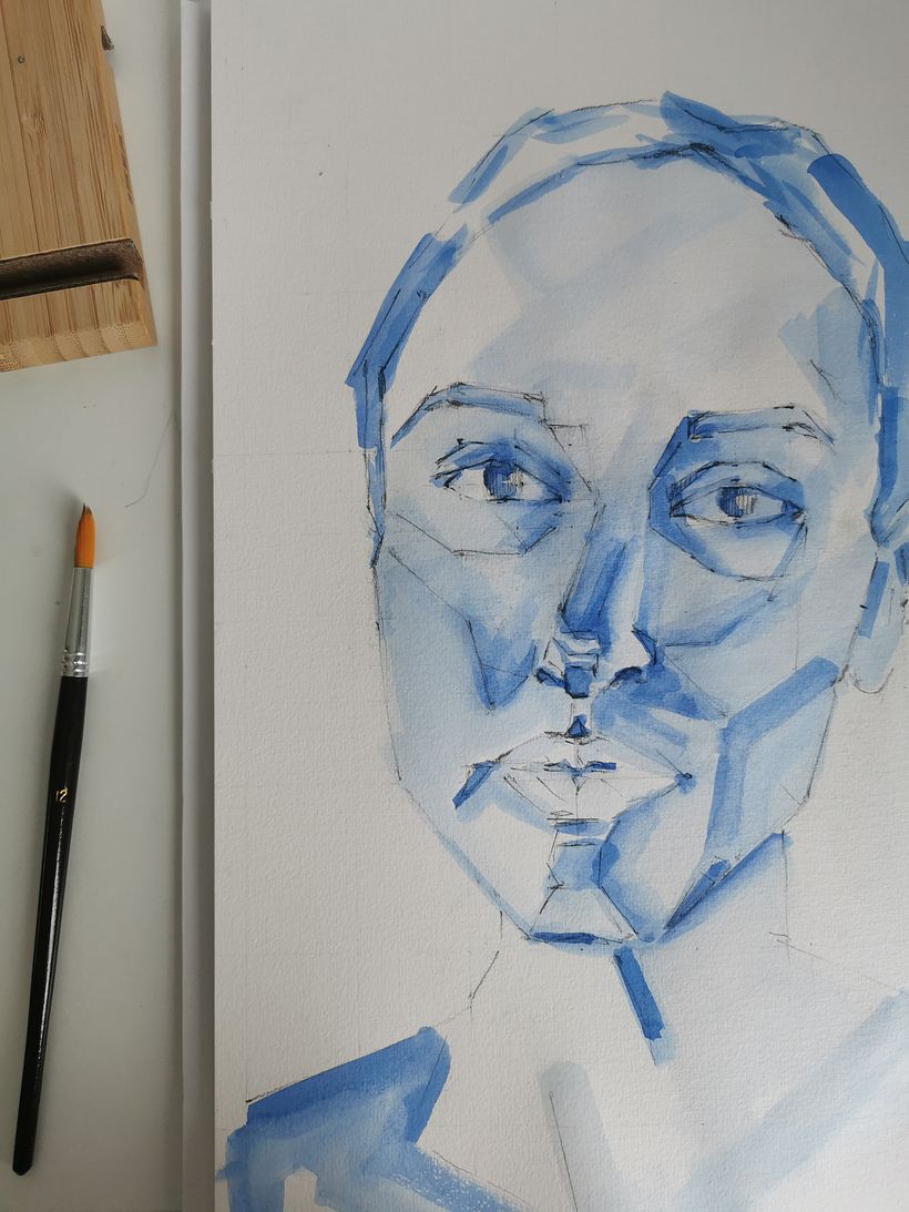 Mein Kursprojekt: Artistische Aquarellporträts 2