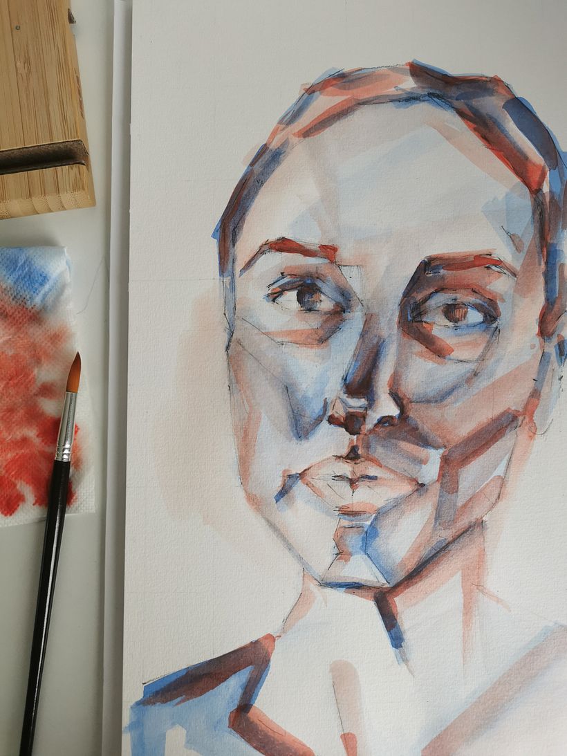 Mein Kursprojekt: Artistische Aquarellporträts 3