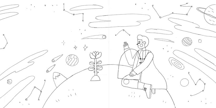   El Principito - Traditional illustration