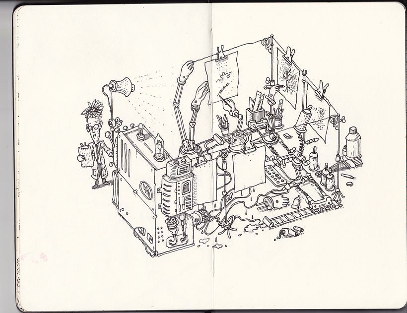 Una máquina de dibujar.