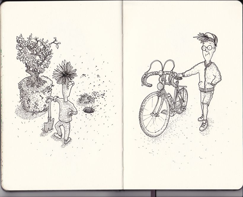 Inktober 2020, día 24 y 25: 'dig' y 'buddy'.