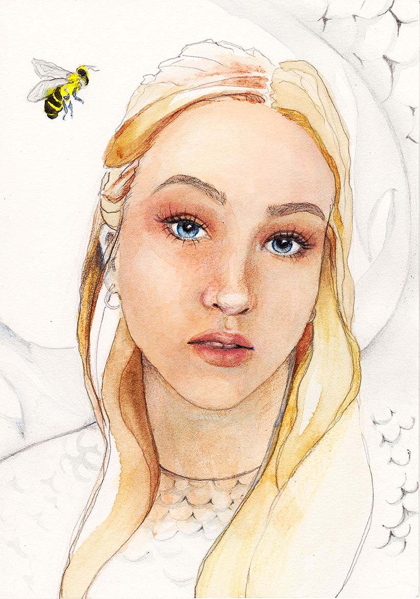 Jade. Her Dragon is a Bee.