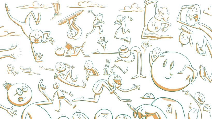 Character background sheet from my current academy branding