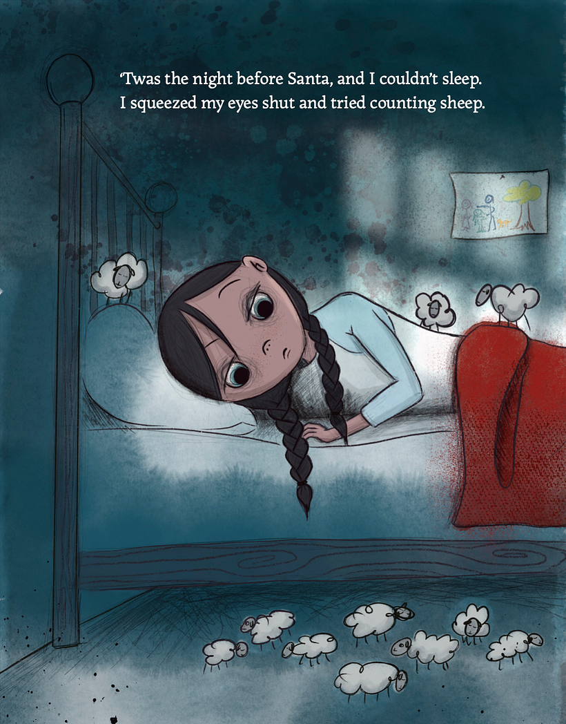 Illustrated Book (Procreate/InDesign/Photoshop): "Will Santa Stop Here? A Quarantine Christmas Carol"