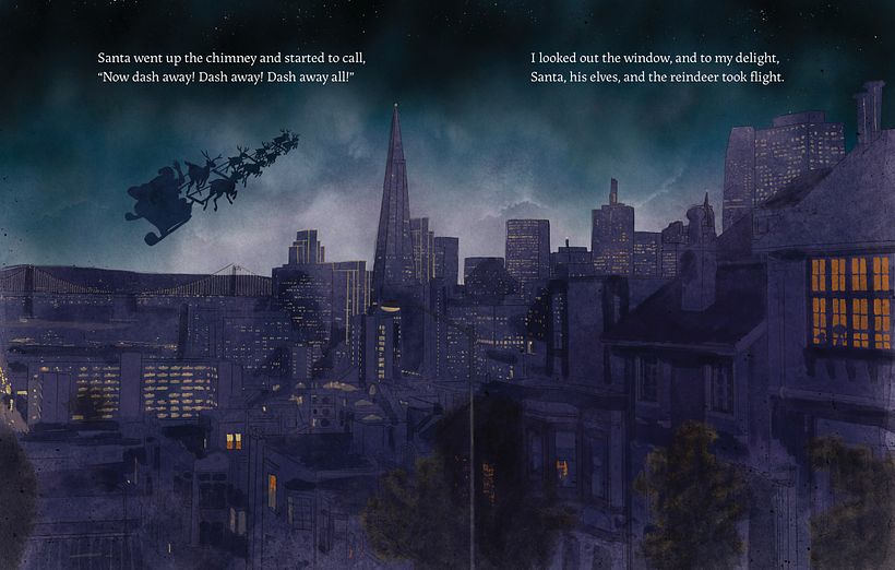 Illustrated Book (Procreate/InDesign/Photoshop): "Will Santa Stop Here? A Quarantine Christmas Carol"
