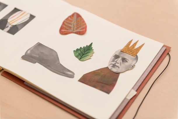 Exercício de colagem de recortes, de Nuria Mel