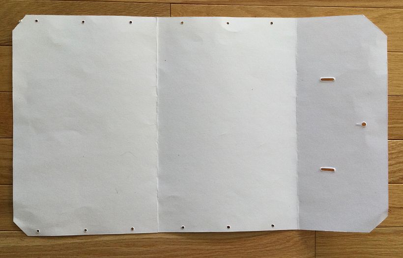 My paper pattern for the project to show how I modified Adolfo’s pattern.