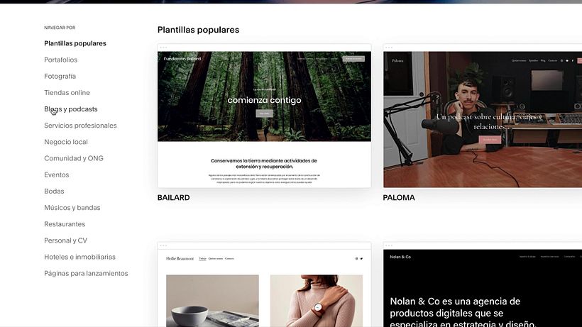 Tutorial Squarespace: cómo escoger la plantilla adecuada para ti 6