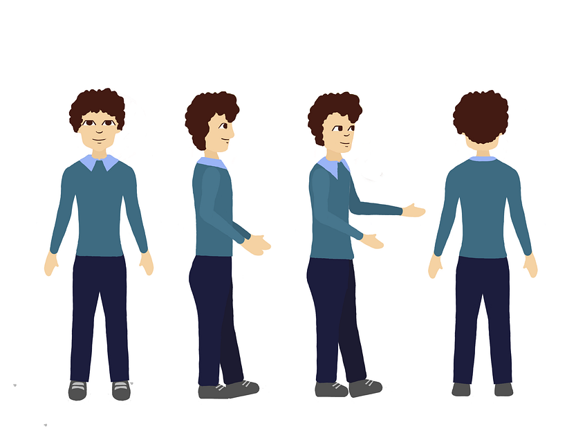 Model Sheet. Davi. Animation Character. / Model Sheet. Davi. Personagem de Animação. - AlêBonholi
