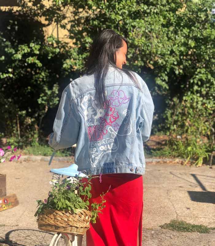 Cazadoras vaqueras personalizadas pintadas a mano 3