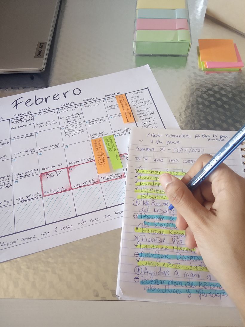 Evaluación de tareas semanales