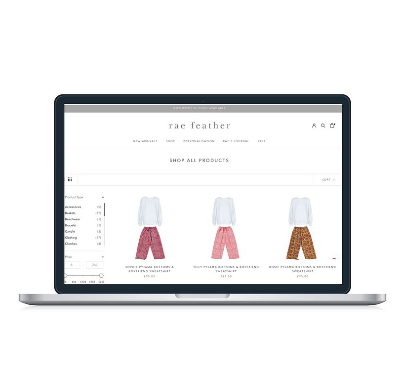 Introduced a search & filter functionality to enable customers to shop more efficiently