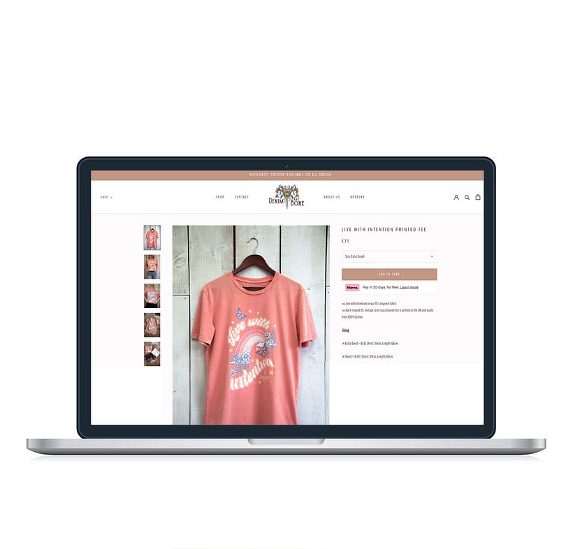 Denim and Bone | Ecommerce Build  2