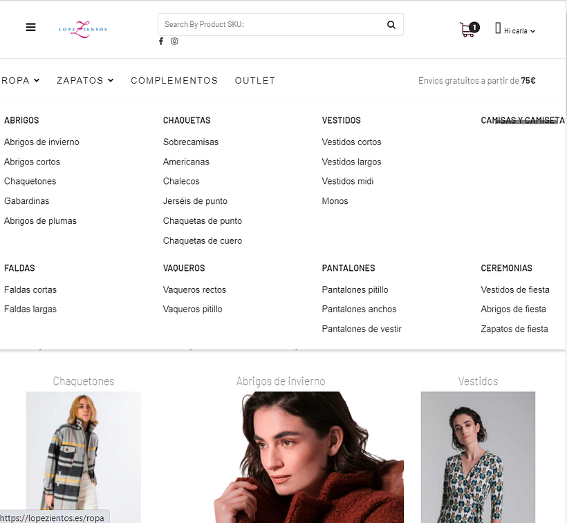Tienda online ropa mujer 0