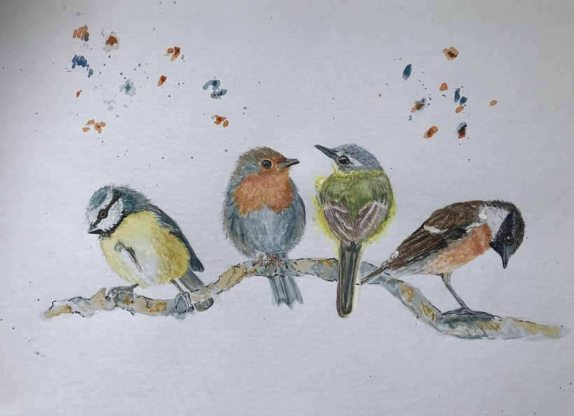 Four little birds