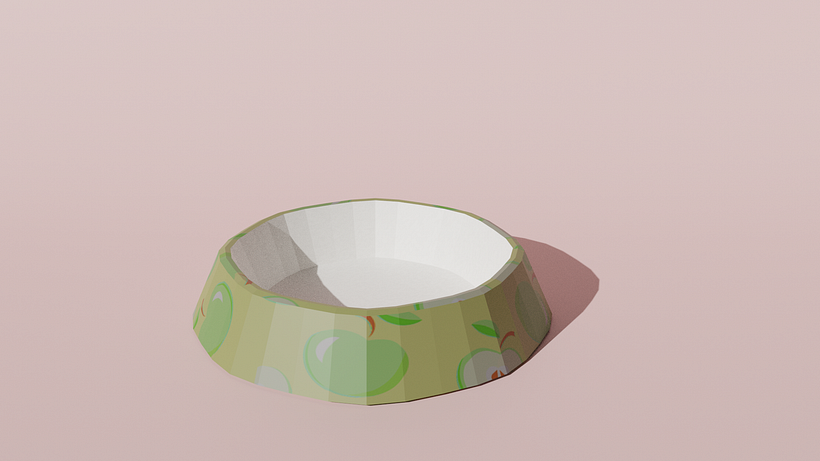 Bowl. LowPoly. 3D Model. Textures Render. Blender./Pote. Modelo 3D. Poucos Poligonos. Render Texturas. Blender. - AlêBonholi