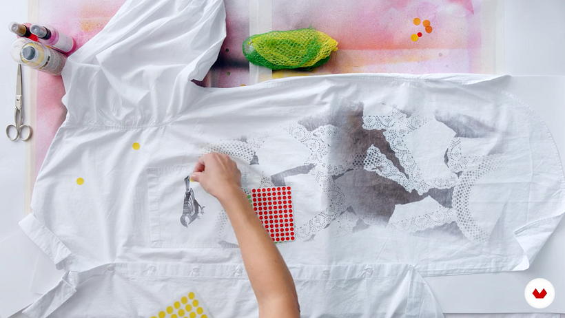 Create unique garments using the textile spray technique
