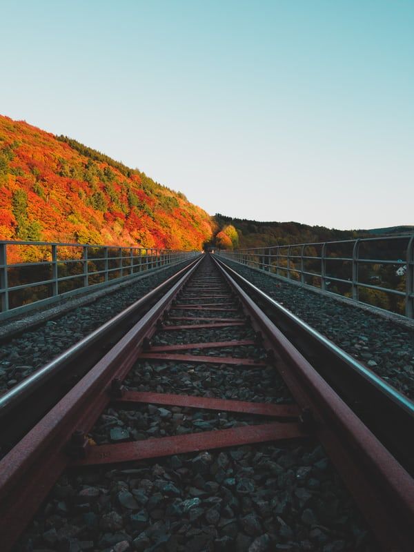 One-point perspective is used when drawing objects we face 'front on' or at a road or railway track