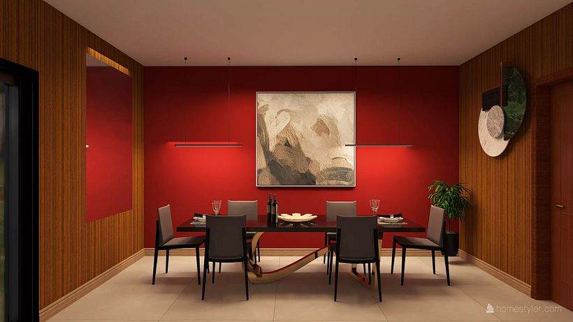 Sala de jantar sofisticada e intimista